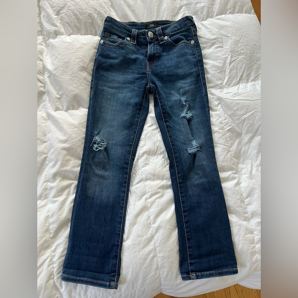 True Religion Denim Blue Jeans Halle 24 capri ankle midrise